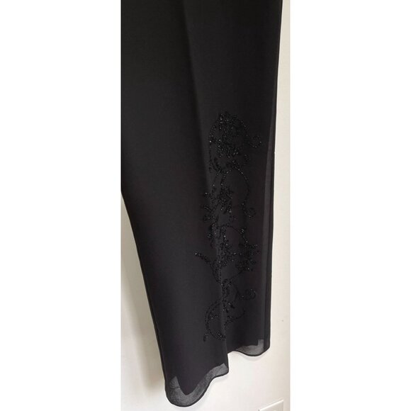 Vintage Sandra Darren Jeweled High Waisted Wide Leg Pants Womens Size 8 Cocktail - Picture 4 of 8